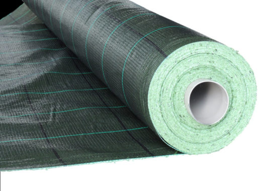 Agrojutex, černo-zelená tkaná mulčovací textilie