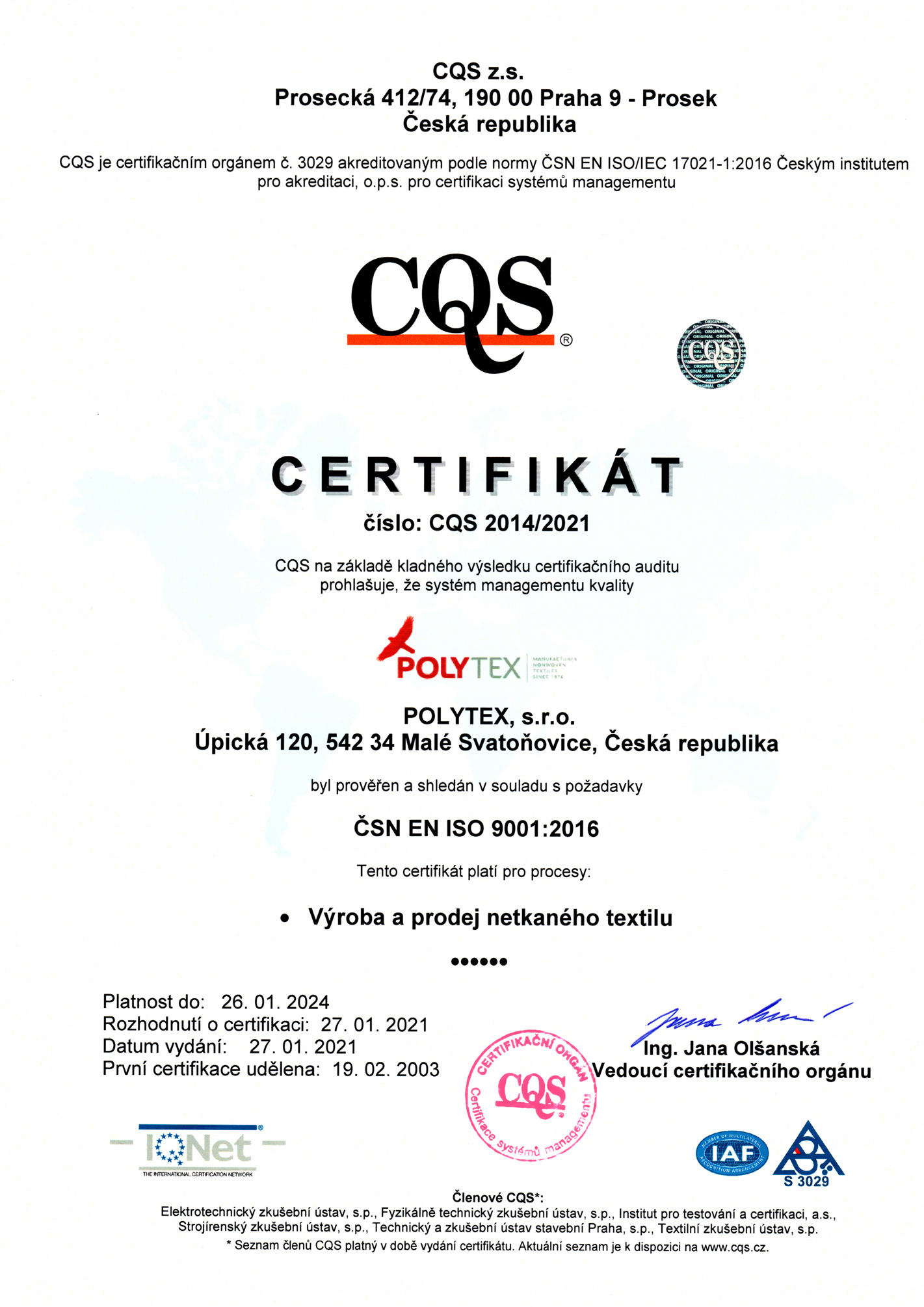 CQS-ISO9001_2016_CZ_2021 Certifikáty
